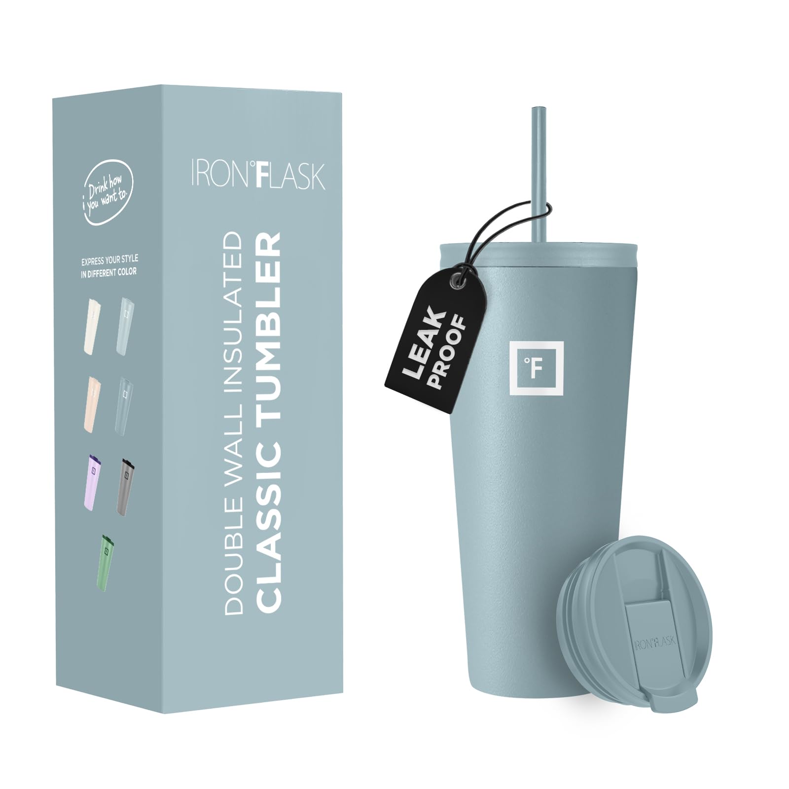 Vaso Iron °flask Classic 2.0 De 950 Ml Con 2 Tapas De Acero Inoxidable - Venta Internacional.