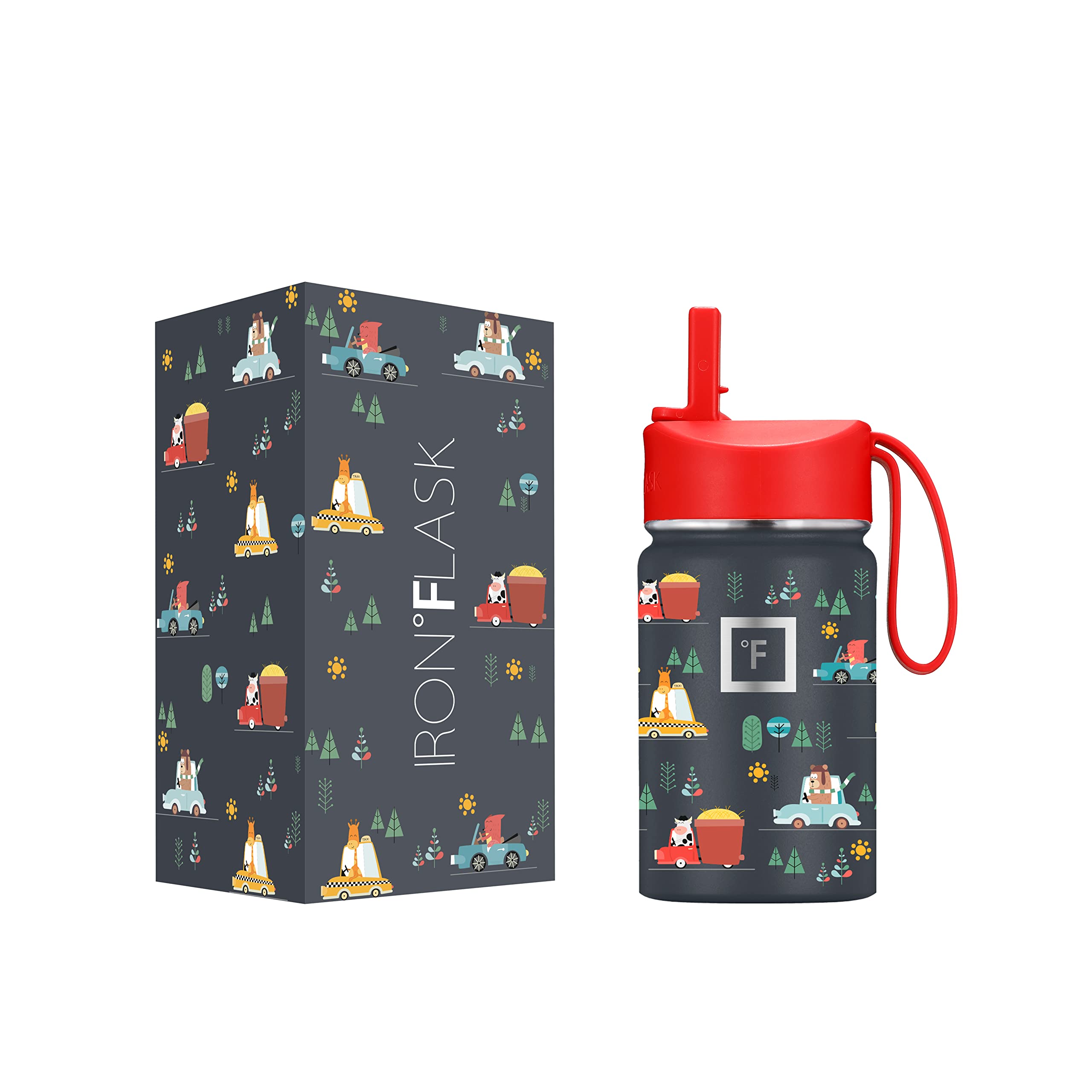 Botella De Agua Iron °flask Kids Roadtrip De 300 Ml Con Tapa De Pajita - Venta Internacional.