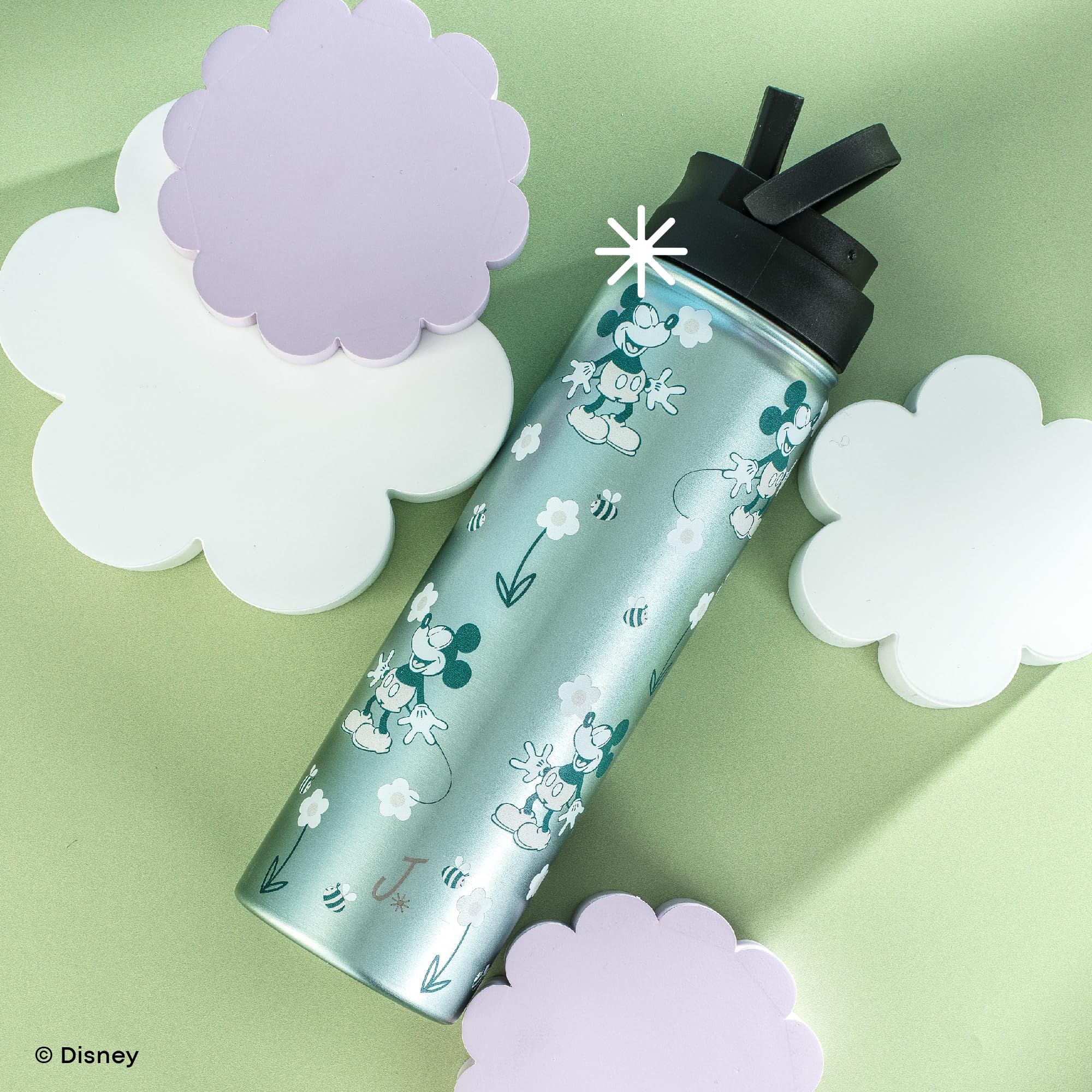 Foto 7 | Botella De Agua Joyjolt Disney Retro Vintage De Acero Inoxidable 650 Ml - Venta Internacional.