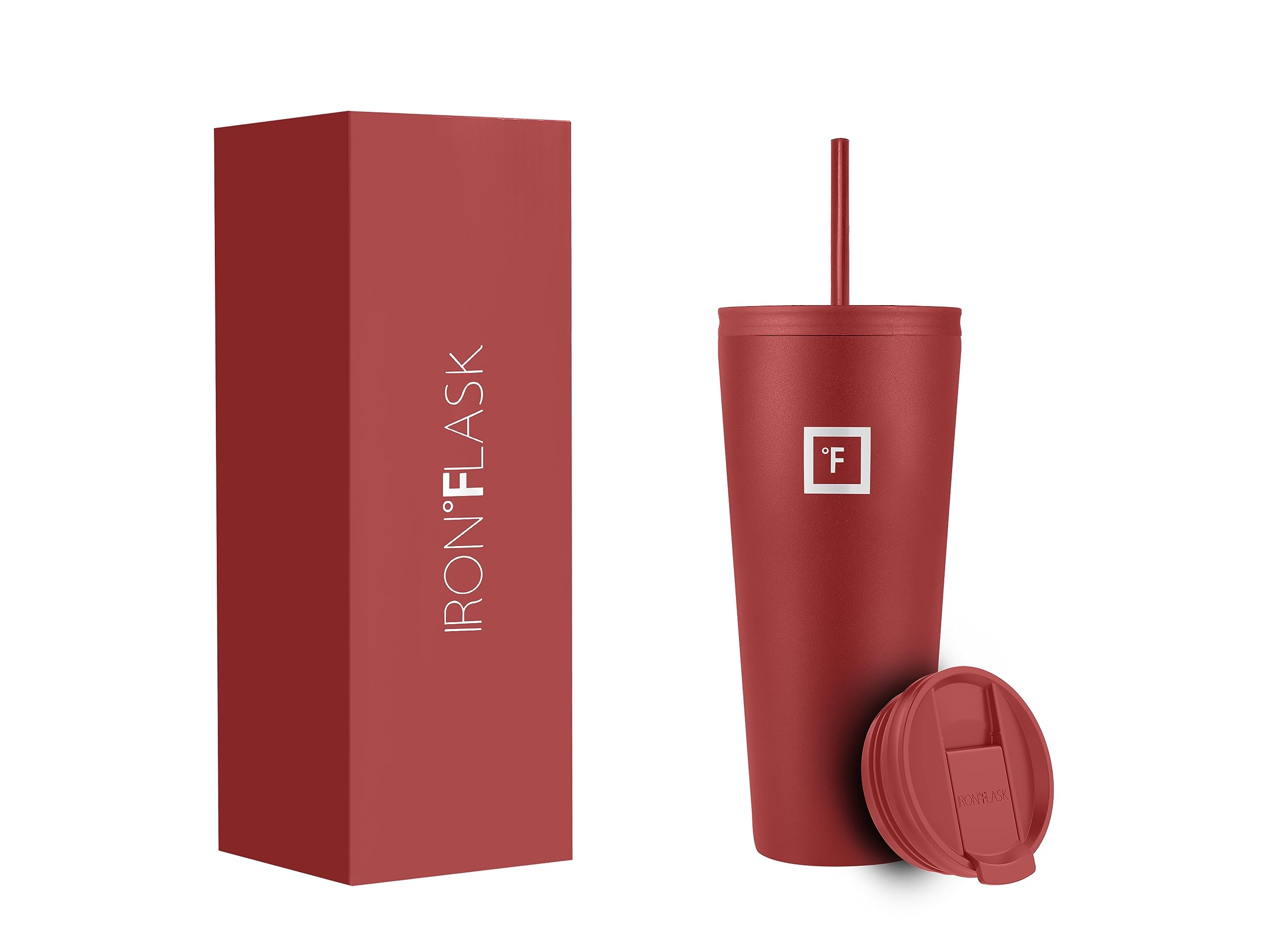 Vaso Iron °flask Classic 2.0 De 950 Ml Con 2 Tapas, Color Rojo Oxidado - Venta Internacional.