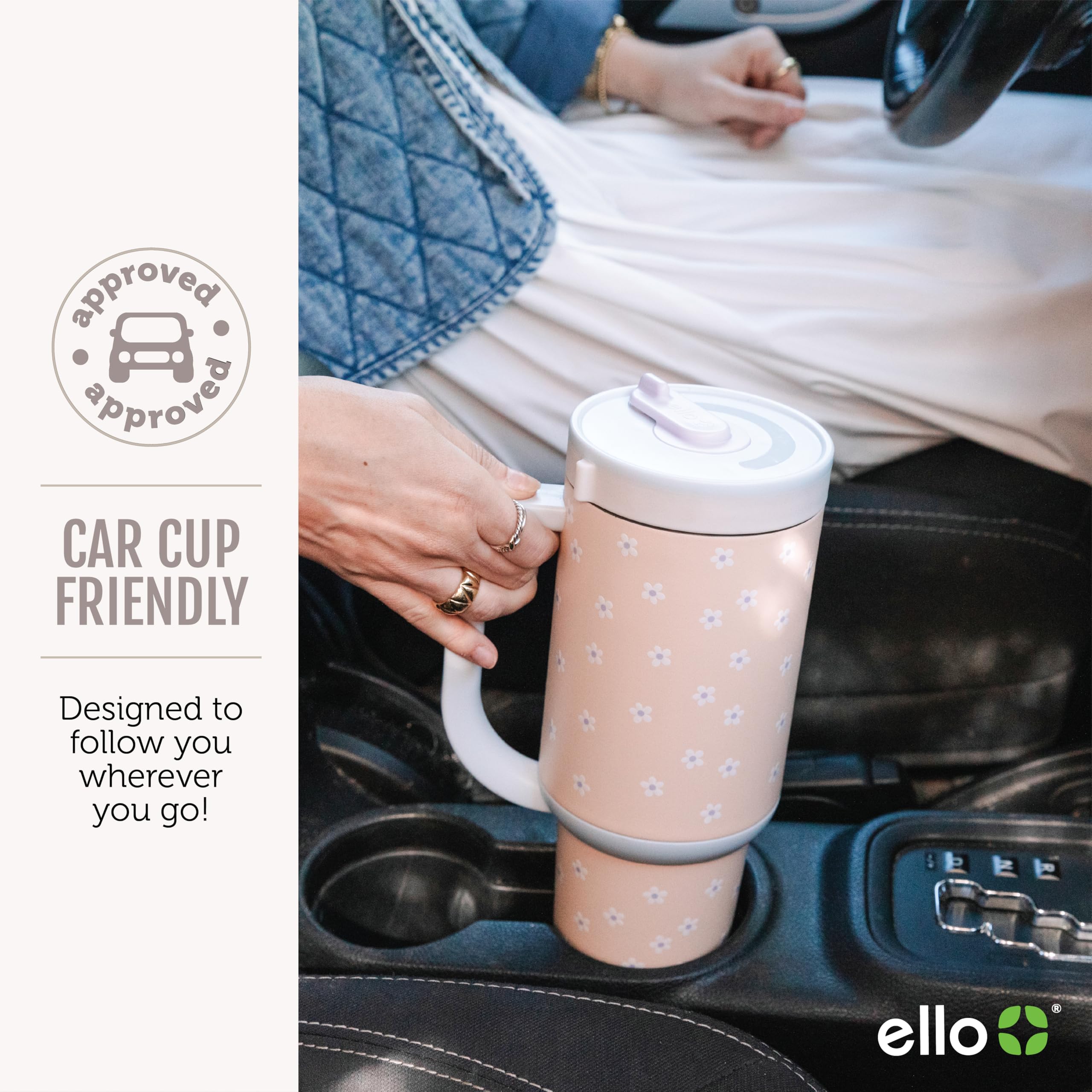 Foto 6 pulgar | Vaso Ello Oasis Con Mango Y Pajita Retráctil, 900 Ml, Crema - Venta Internacional.