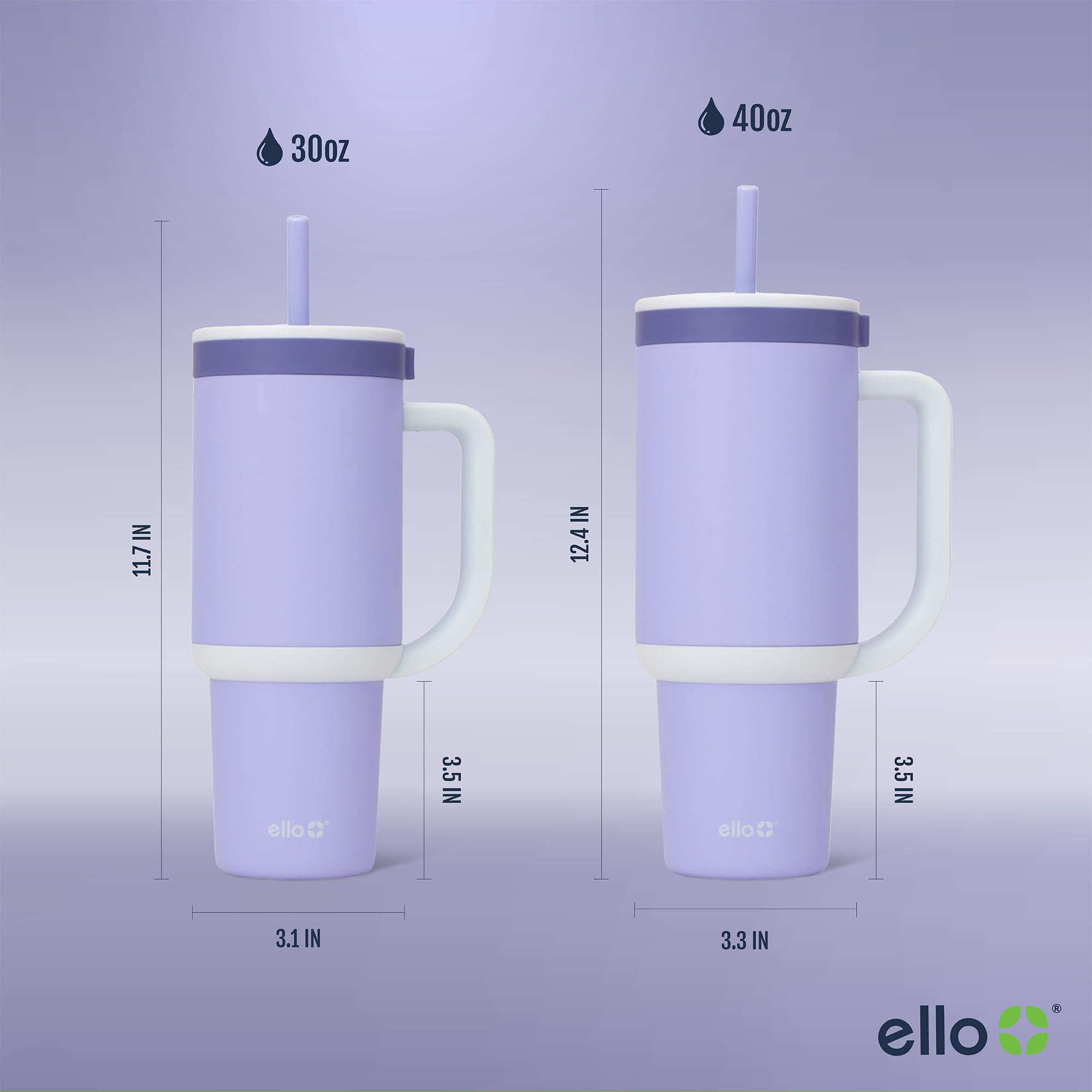 Foto 8 pulgar | Vaso Ello Oasis Con Asa Y Pajita Retráctil 880 Ml - Venta Internacional.