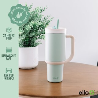 Foto 3 | Vaso Ello Oasis Con Asa Y Pajita Retráctil, 1,2 L, Color Pistacho - Venta Internacional.