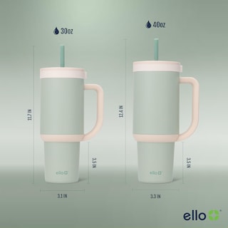 Foto 7 | Vaso Ello Oasis Con Asa Y Pajita Retráctil, 1,2 L, Color Pistacho - Venta Internacional.
