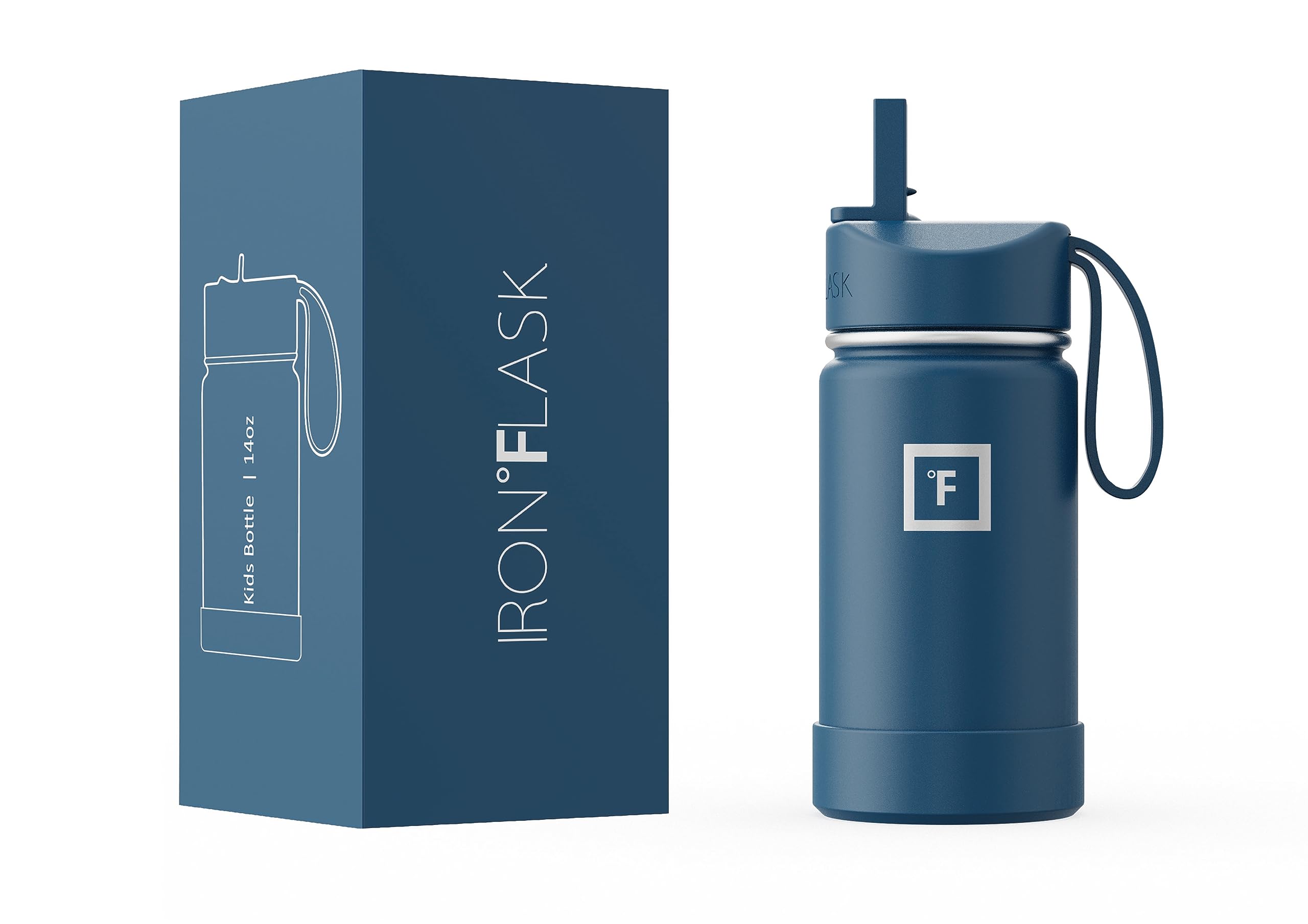 Botella De Agua Iron °flask Kids Con Aislamiento Al Vacío De 400 Ml, Azul - Venta Internacional.