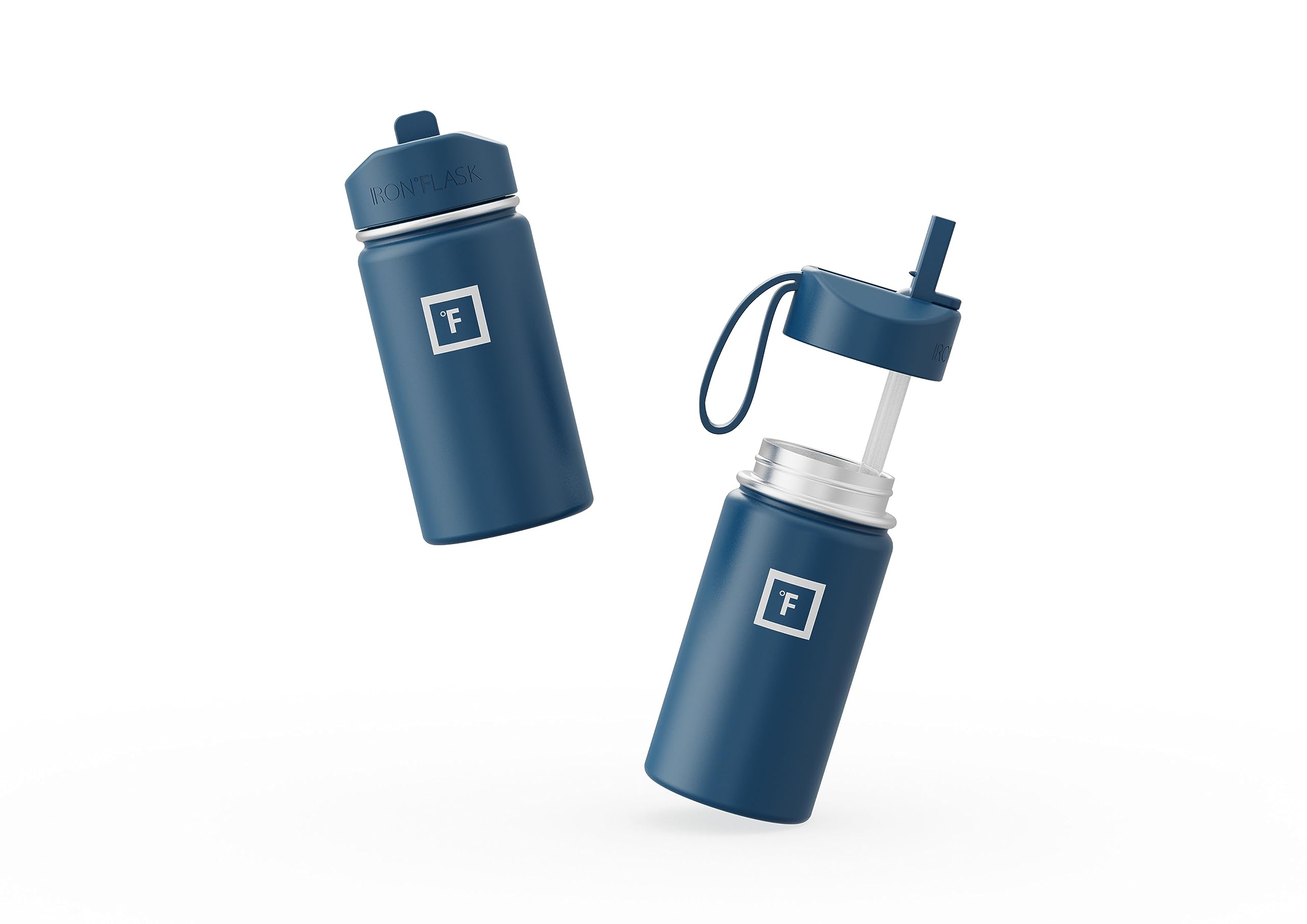 Foto 3 pulgar | Botella De Agua Iron °flask Kids Con Aislamiento Al Vacío De 400 Ml, Azul - Venta Internacional.