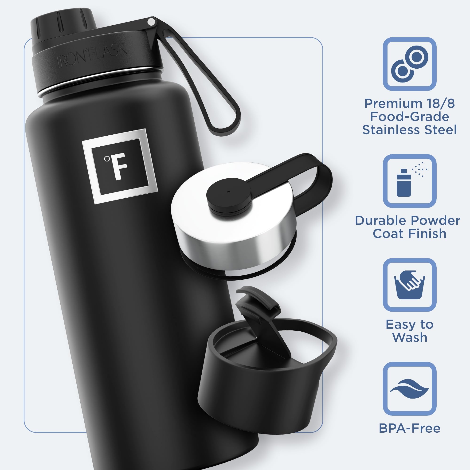 Foto 6 pulgar | Botella De Agua Iron °flask Para Acampar Y Hacer Senderismo, 960 Ml, Acero Inoxidable - Venta Internacional.