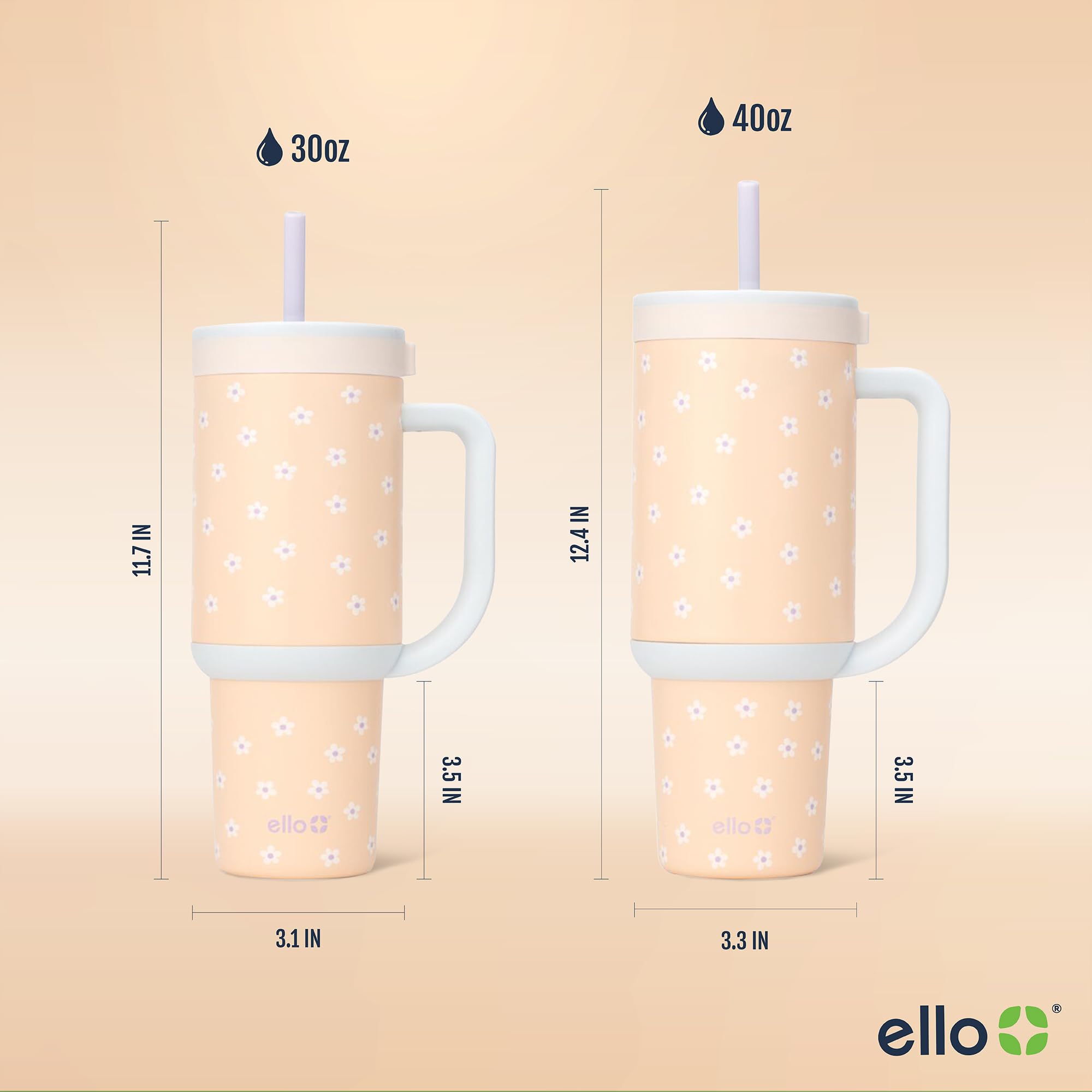 Foto 8 pulgar | Vaso Ello Oasis De 900 Ml Con Asa Y Pajita Retráctil - Venta Internacional.