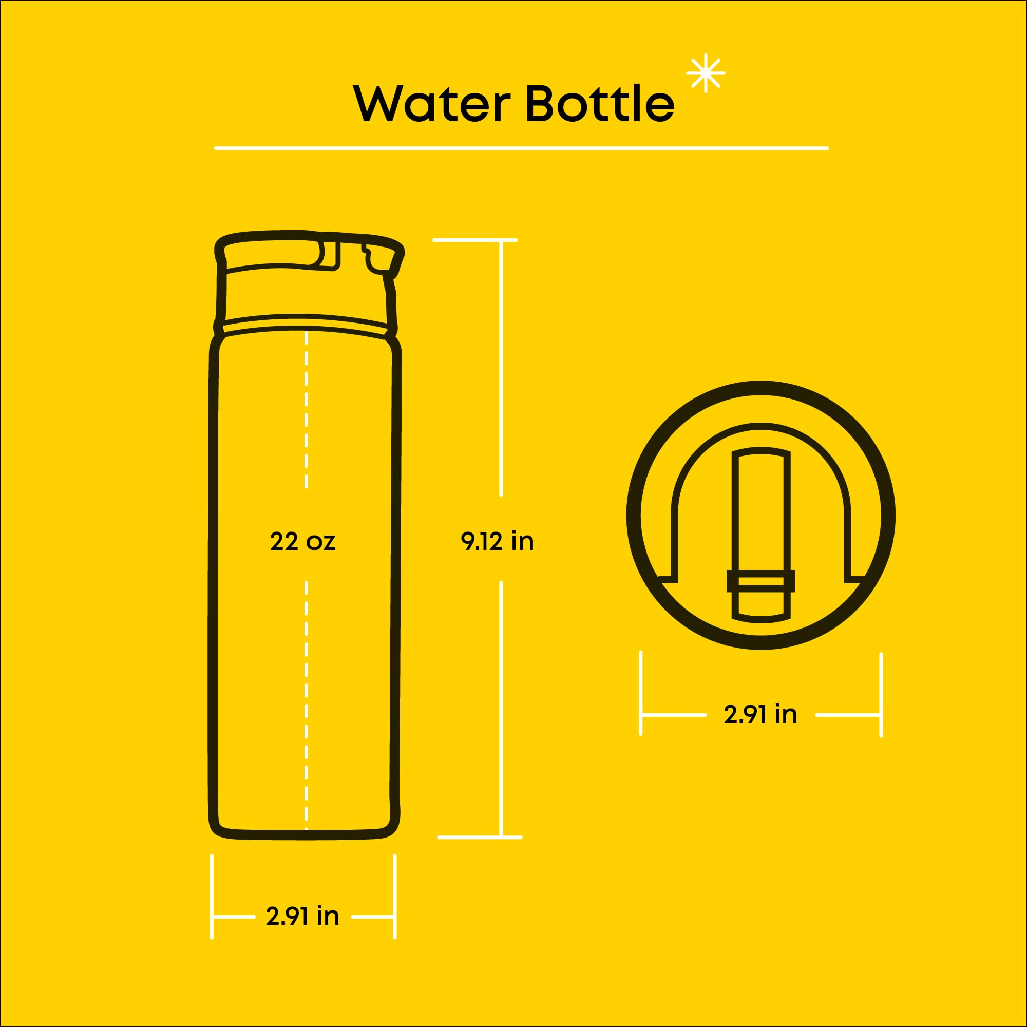 Foto 4 pulgar | Botella De Agua Joyjolt Disney Retro Vintage 650 Ml De Acero Inoxidable - Venta Internacional.