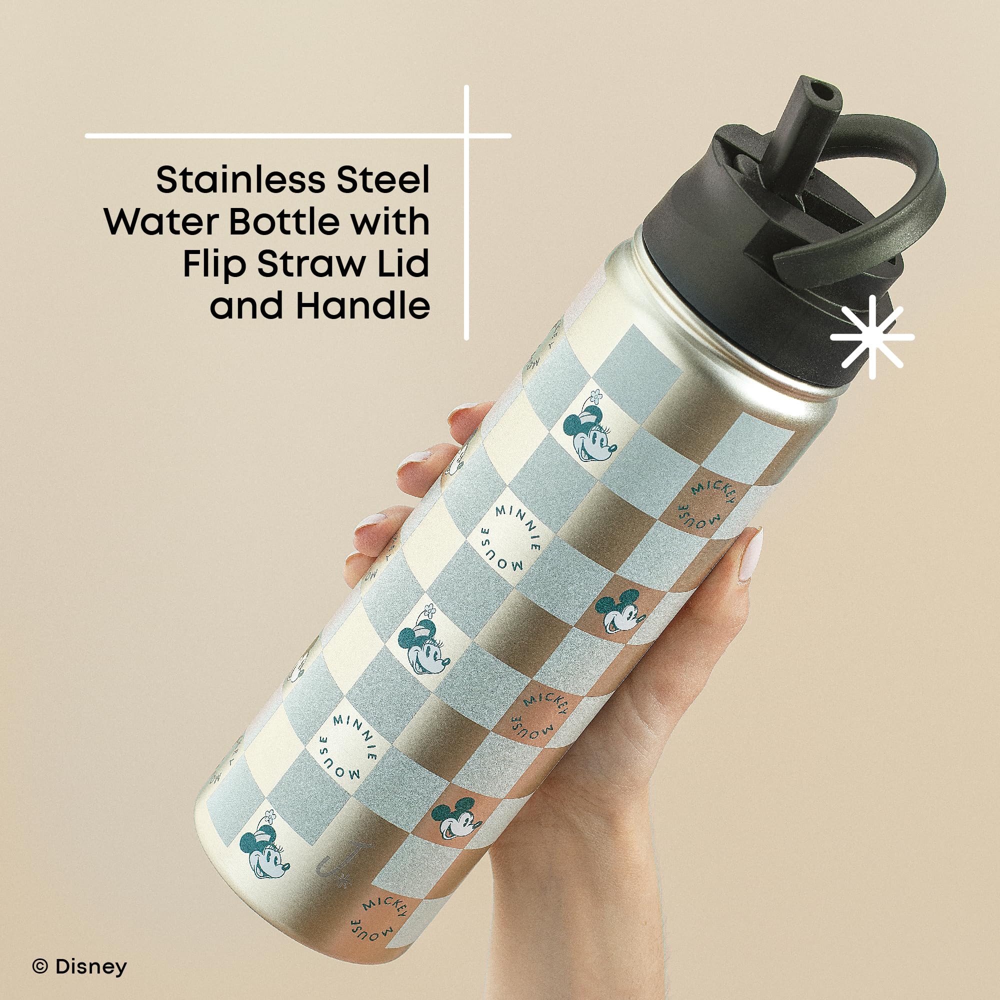 Foto 5 pulgar | Botella De Agua Joyjolt Disney Retro Vintage 650 Ml De Acero Inoxidable - Venta Internacional.