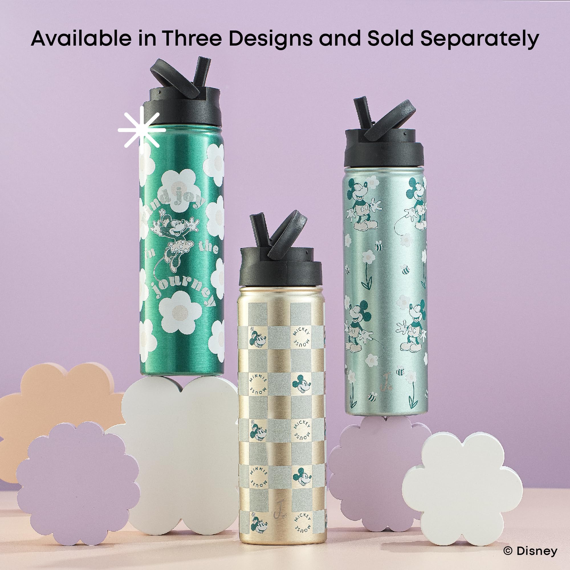 Foto 6 pulgar | Botella De Agua Joyjolt Disney Retro Vintage 650 Ml De Acero Inoxidable - Venta Internacional.