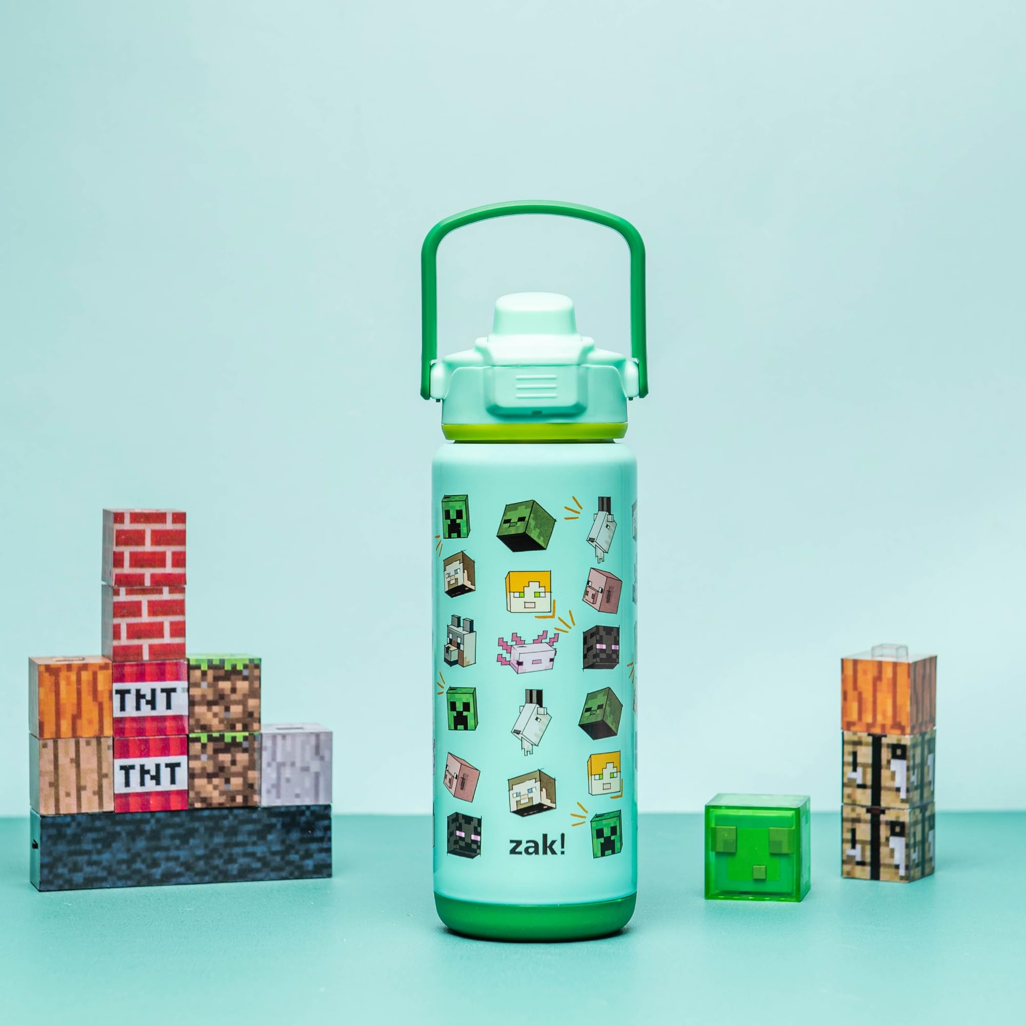 Foto 4 pulgar | Botella Aislante Zak Designs Beacon Minecraft 600 Ml - Venta Internacional.
