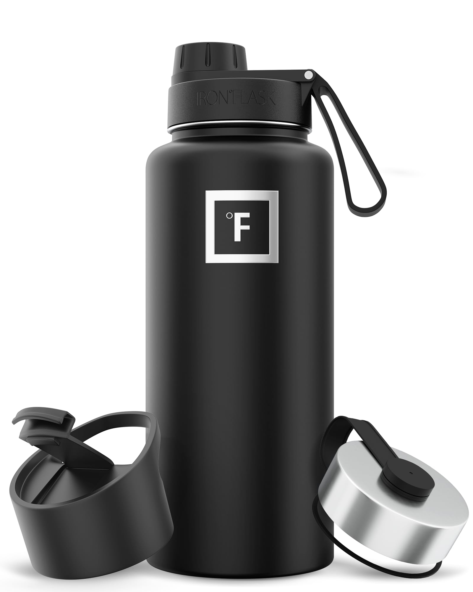 Botella De Agua Iron °flask Para Acampar Y Senderismo, 960 Ml, Color Negro Medianoche - Venta Internacional.