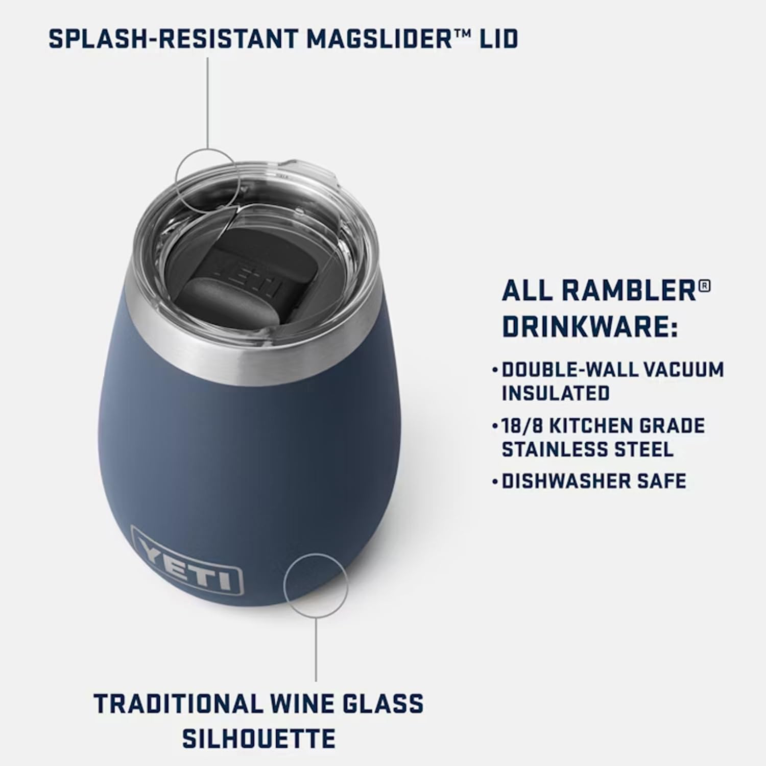 Foto 3 pulgar | Vaso De Vino Yeti Rambler De 300 Ml Con Aislamiento Al Vacío Big Sky Blue - Venta Internacional.