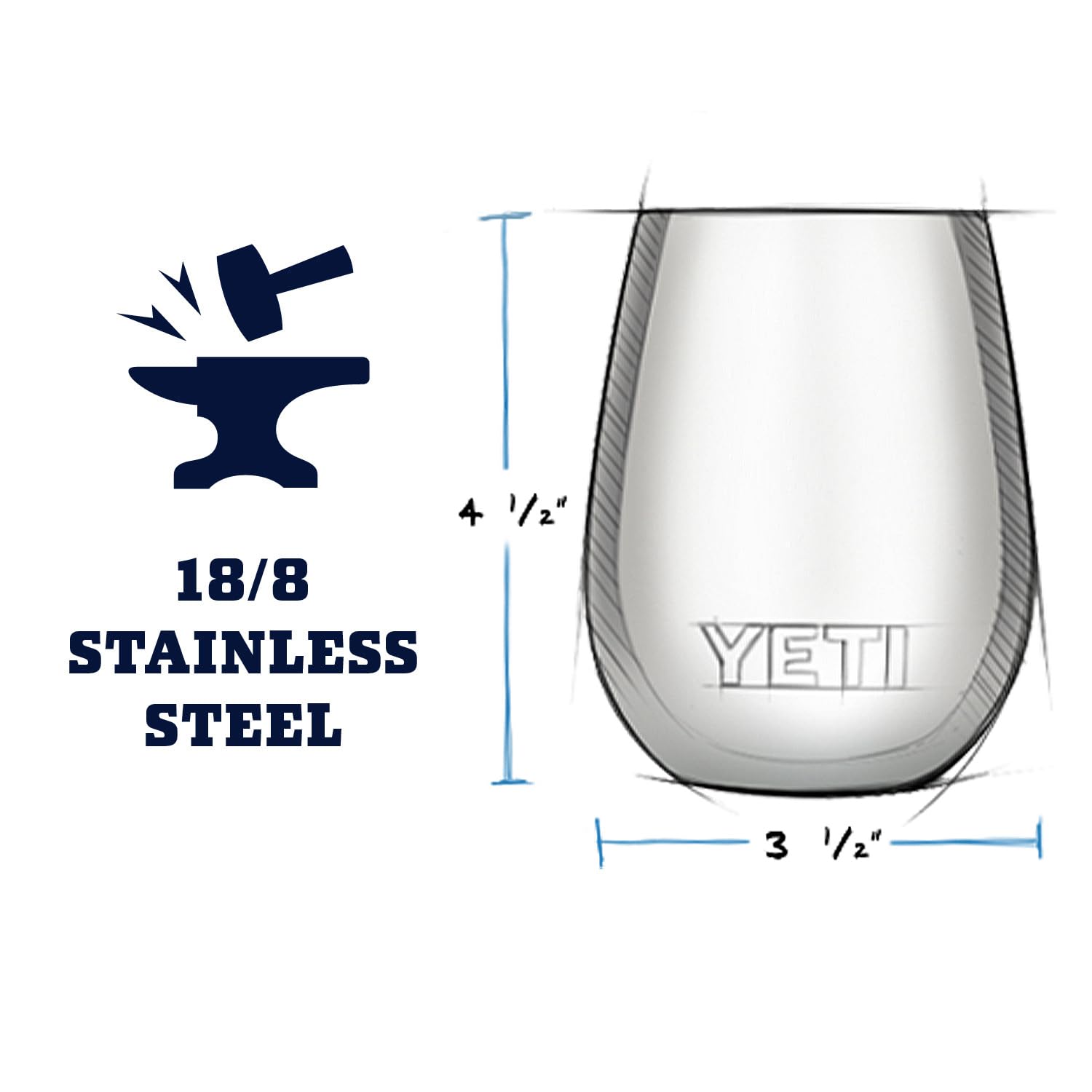 Foto 5 pulgar | Vaso De Vino Yeti Rambler De 300 Ml Con Aislamiento Al Vacío Big Sky Blue - Venta Internacional.