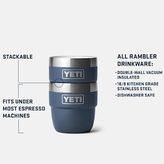 Foto 2 | Taza Yeti Rambler De Acero Inoxidable Con Aislamiento Al Vacío De 120 Ml, Paquete De 2 - Venta Internacional.