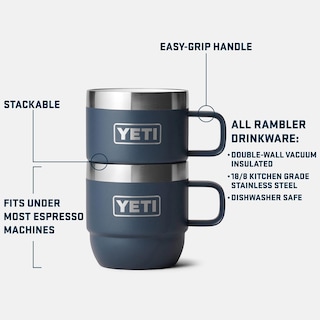 Foto 2 | Taza Yeti Rambler De Acero Inoxidable Con Aislamiento Al Vacío, 180 Ml, Paquete De 2 Unidades - Venta Internacional.