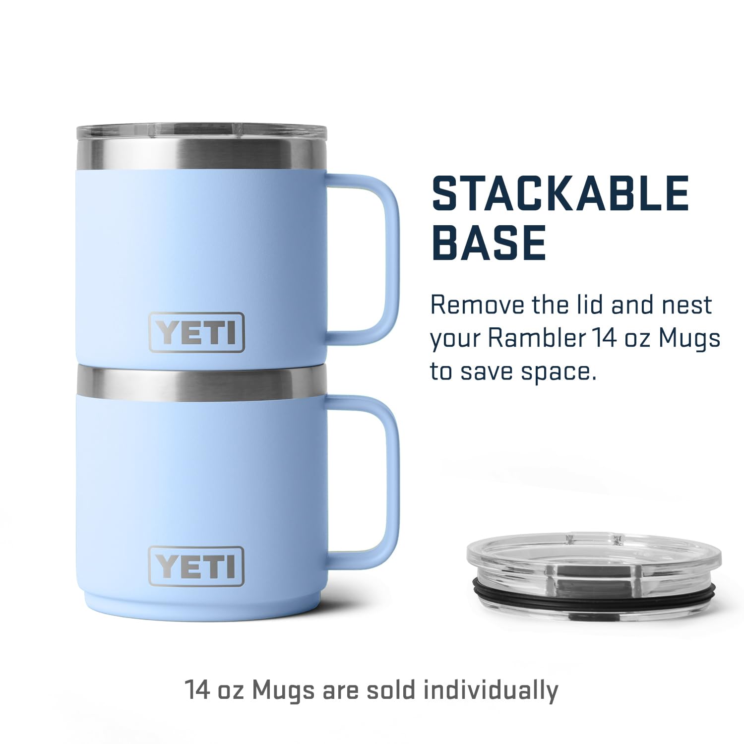 Foto 8 pulgar | Taza Yeti Rambler, Apilable, 414 Ml, Con Aislamiento Al Vacío, Inoxidable - Venta Internacional.