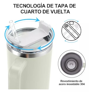 Foto 3 | Language Vaso Térmico De 40oz Acero Inoxidable Eo Safe Imports Esi-9137-1 Blanco
