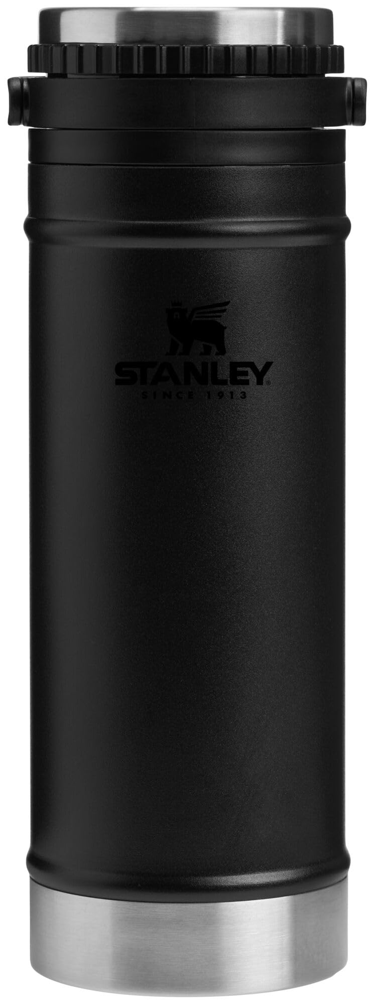 Taza De Viaje Stanley French Press, 473 Ml, 4 Horas, Aislamiento Térmico, Negra - Venta Internacional.
