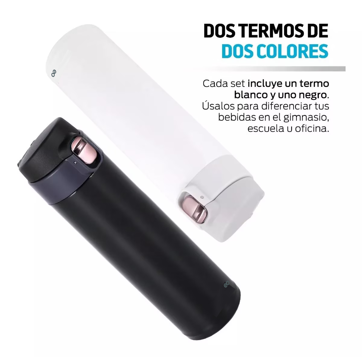 Foto 4 pulgar | Termo de Acero Inoxidable Doble Pared Hermético Eo Safe Imports Esi-10434 2 Piezas