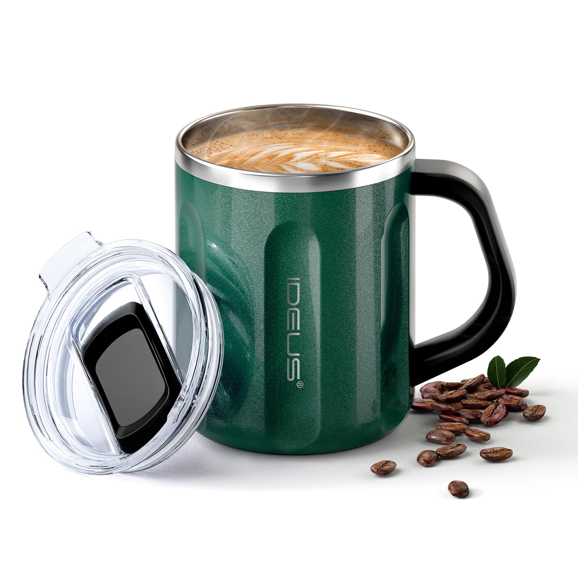 Taza De Café Ideus De Acero Inoxidable De 473 Ml Con Tapa A Prueba De Derrames - Venta Internacional.
