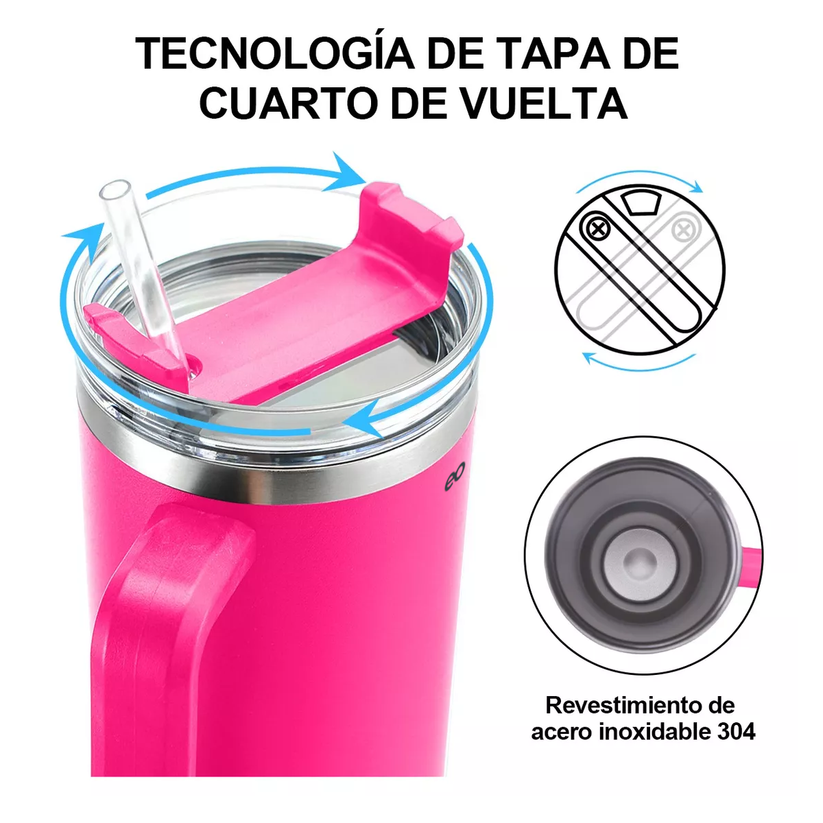 Foto 4 pulgar | Vaso Térmico De 40oz Acero Inoxidable Eo Safe Imports Esi-9139-1 Rosa