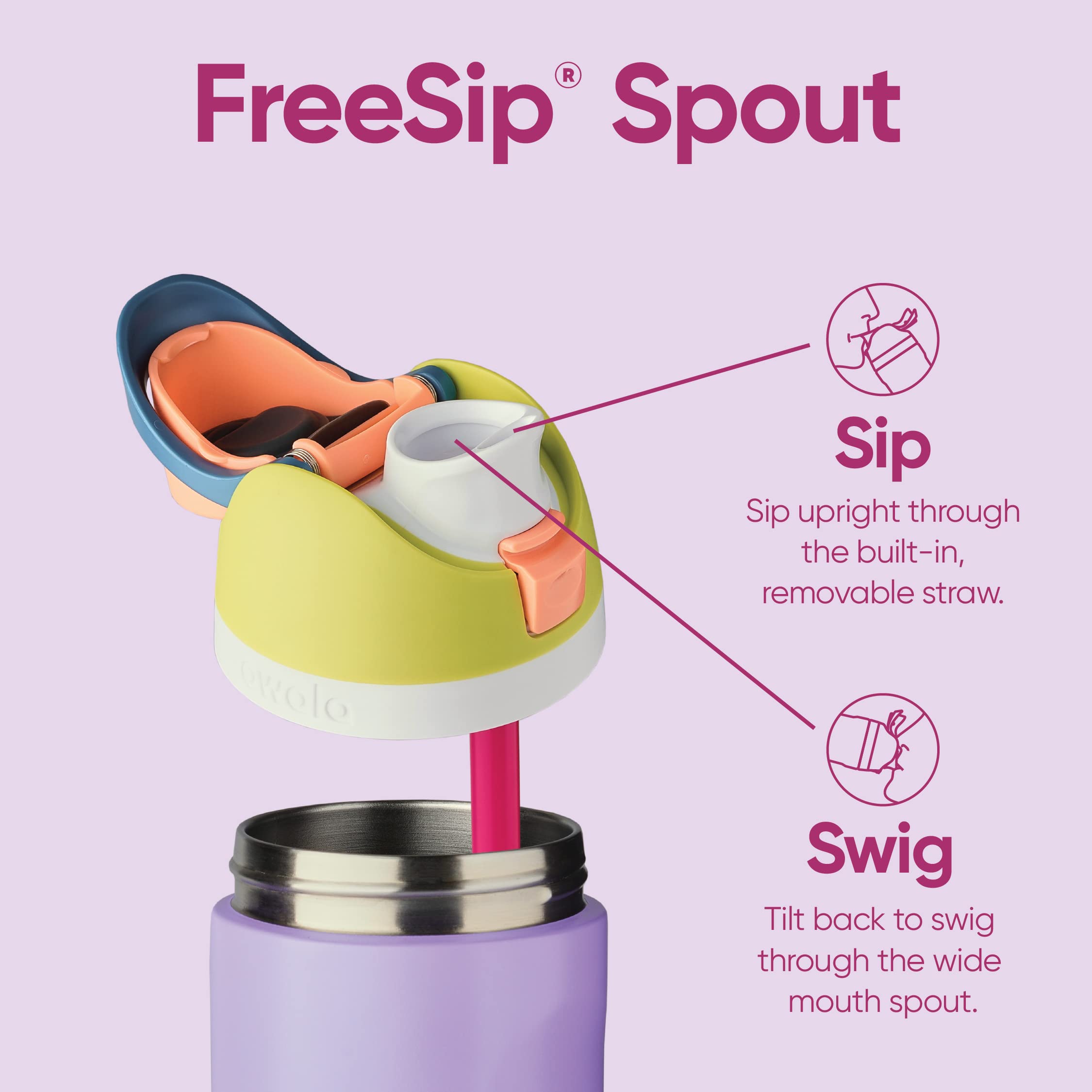 Foto 3 pulgar | Botella De Agua Owala Freesip De Acero Inoxidable Con Aislamiento, 950 Ml - Venta Internacional.