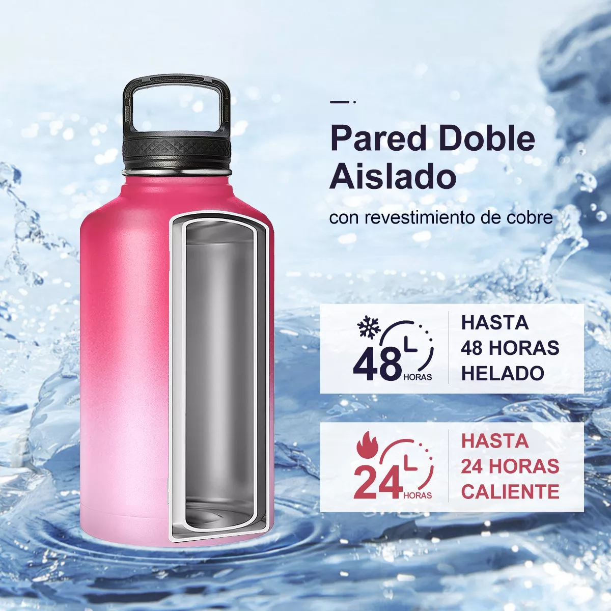 Foto 3 pulgar | Termo Vaso-botella Acero Inoxidable Con Fría/caliente Eo Safe Imports Esi-15954-1 Multicolor