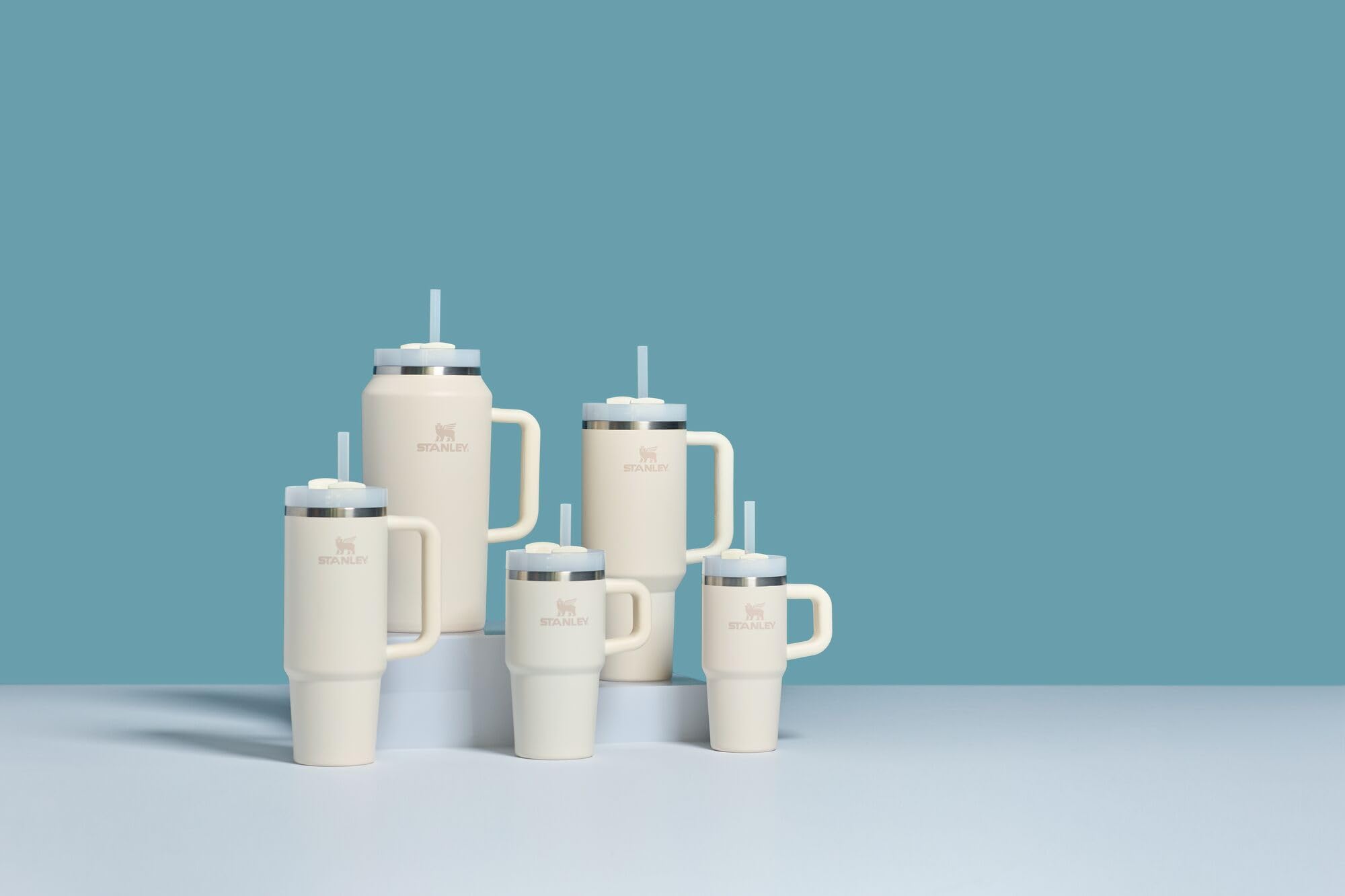 Foto 6 | Vaso Stanley Quencher H2.0 Con Mango Y Pajita, 400 Ml, Crema - Venta Internacional.
