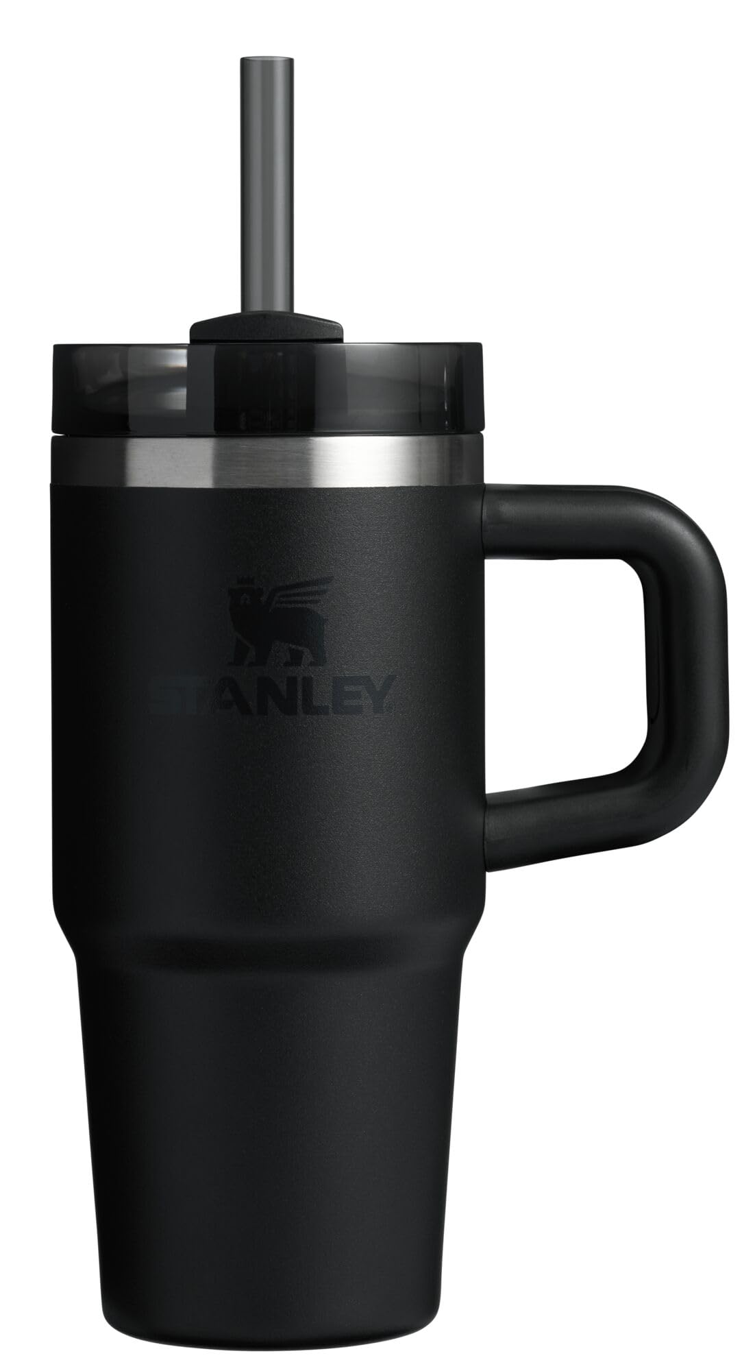 Vaso Stanley Quencher H2.0 Con Mango Y Pajita, 400 Ml, Negro - Venta Internacional.