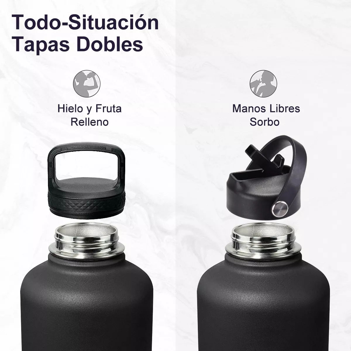 Foto 4 pulgar | Termo Vaso-botella Acero Inoxidable Con Fría/caliente Eo Safe Imports Esi-15953-1 Negro