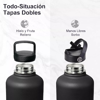 Foto 3 | Termo Vaso-botella Acero Inoxidable Con Fría/caliente Eo Safe Imports Esi-15953-1 Negro