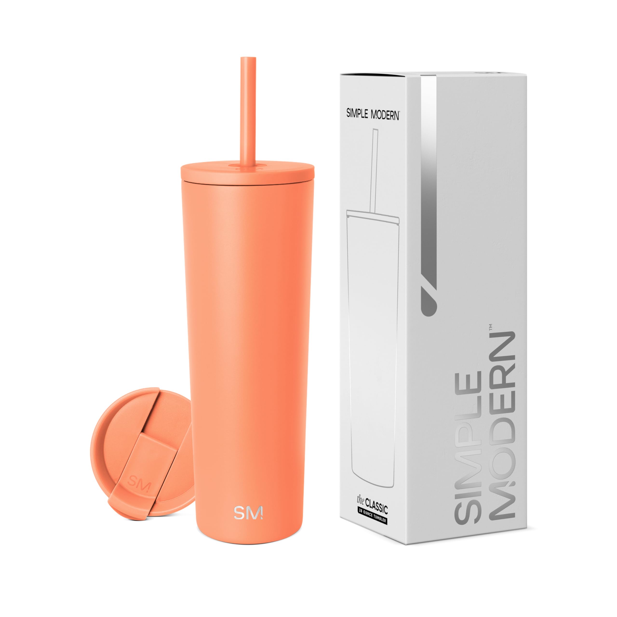 Vaso Aislante Simple Modern Classic, 28 Oz, Clementine - Venta Internacional.