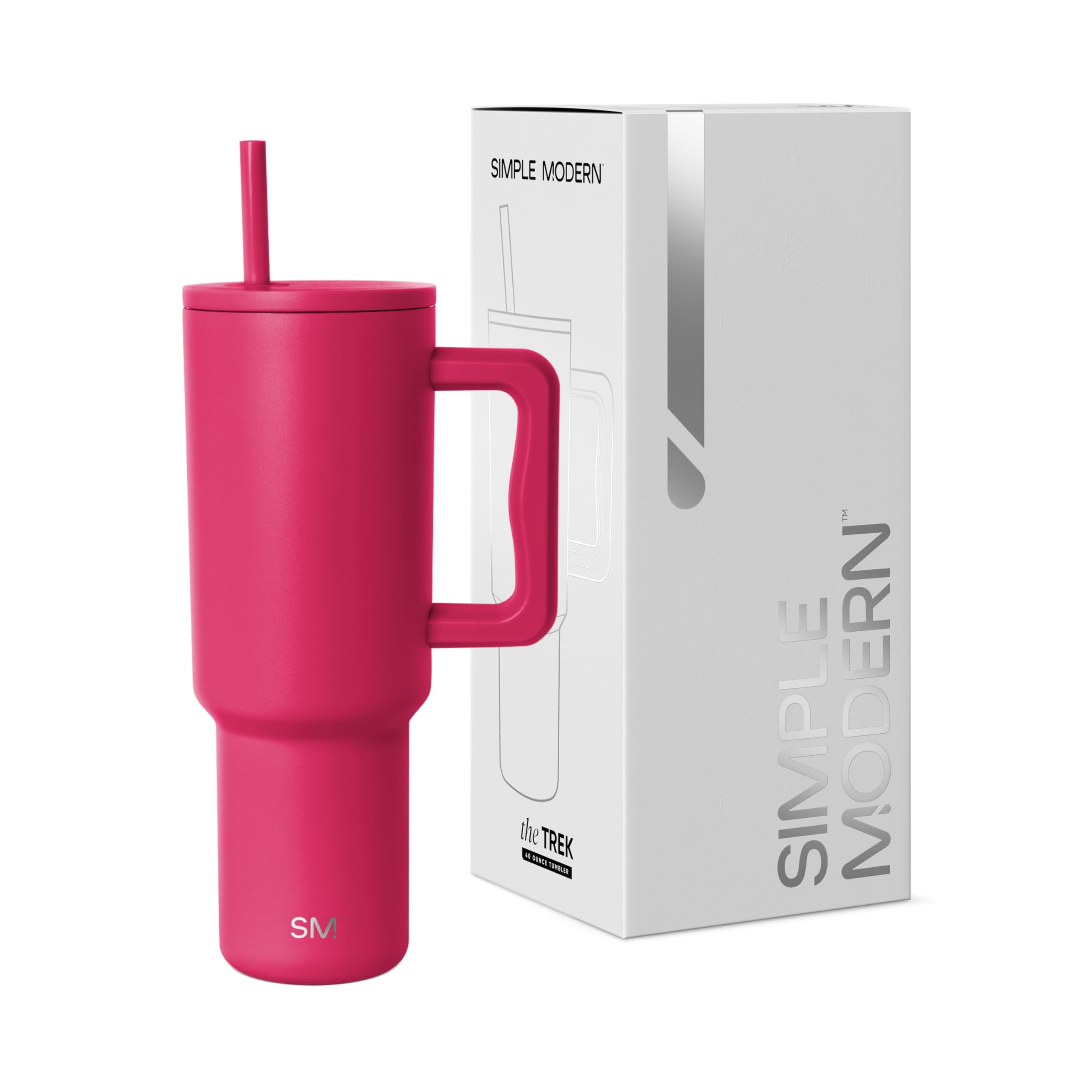 Vaso Simple Modern Trek De 1,2 L Con Asa Y Tapa Con Pajita - Venta Internacional.