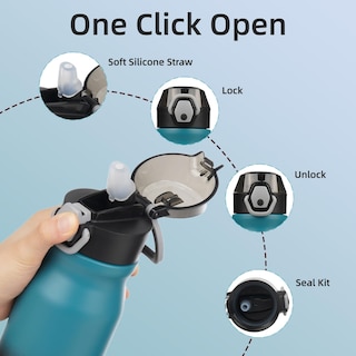 Foto 3 | Botella De Agua Bjpkpk Con Aislamiento De Acero Inoxidable, 750 Ml, Color Índigo - Venta Internacional.