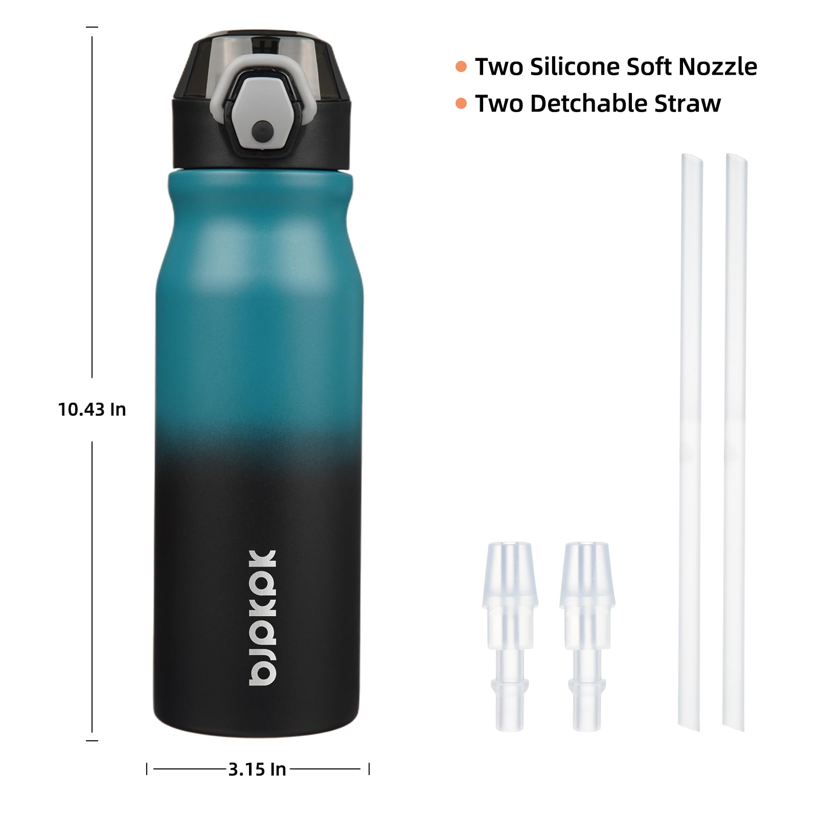 Foto 5 pulgar | Botella De Agua Bjpkpk Con Aislamiento De Acero Inoxidable, 750 Ml, Color Índigo - Venta Internacional.