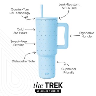 Foto 2 | Vaso Simple Modern Trek De 1,2 L Con Asa Y Tapa Con Pajita, Color Aguamarina - Venta Internacional.