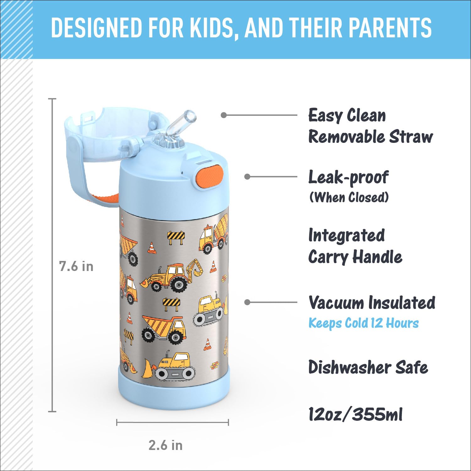 Foto 3 pulgar | Botella De Agua Thermos Funtainer Kids De Acero Inoxidable De 350 Ml - Venta Internacional.