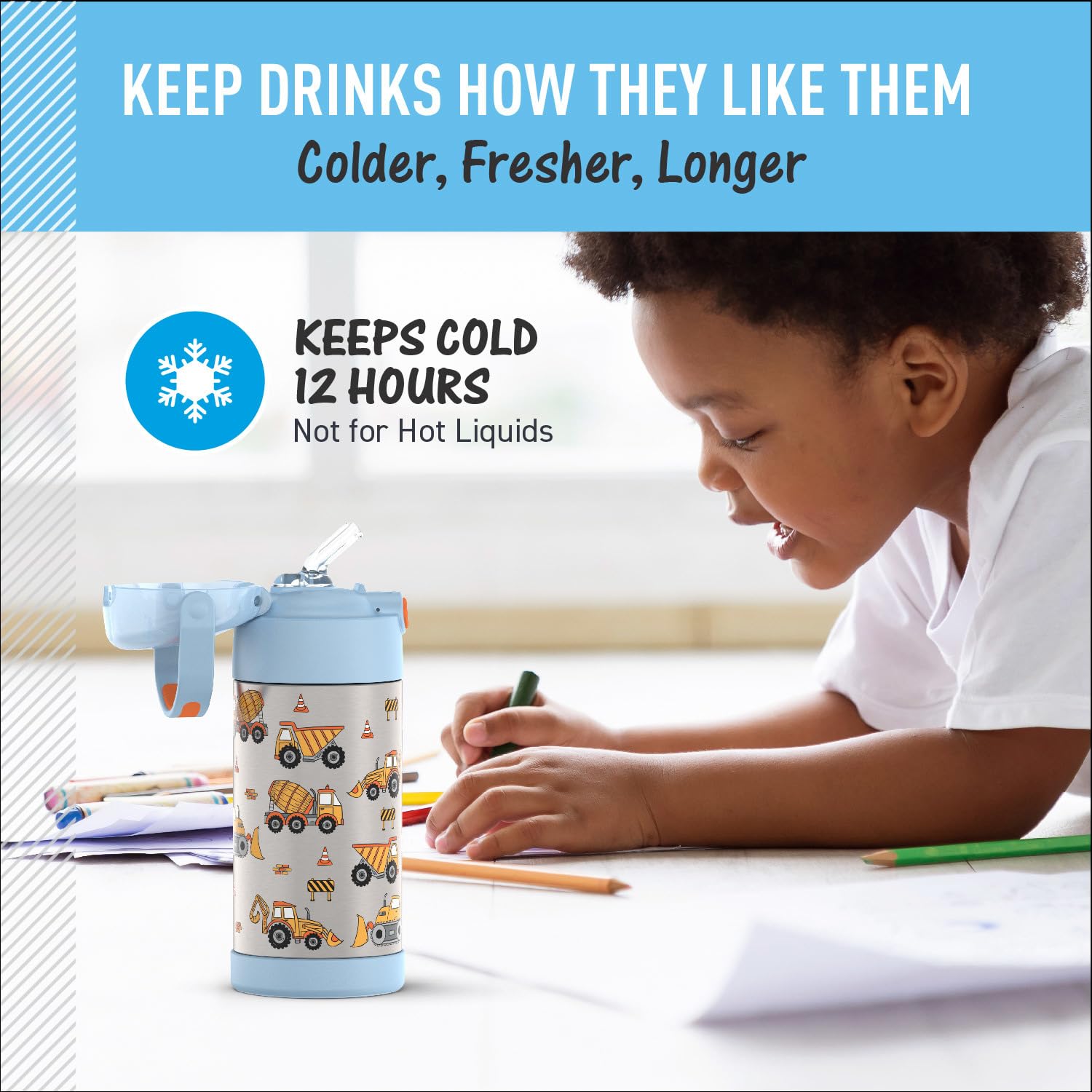 Foto 6 pulgar | Botella De Agua Thermos Funtainer Kids De Acero Inoxidable De 350 Ml - Venta Internacional.