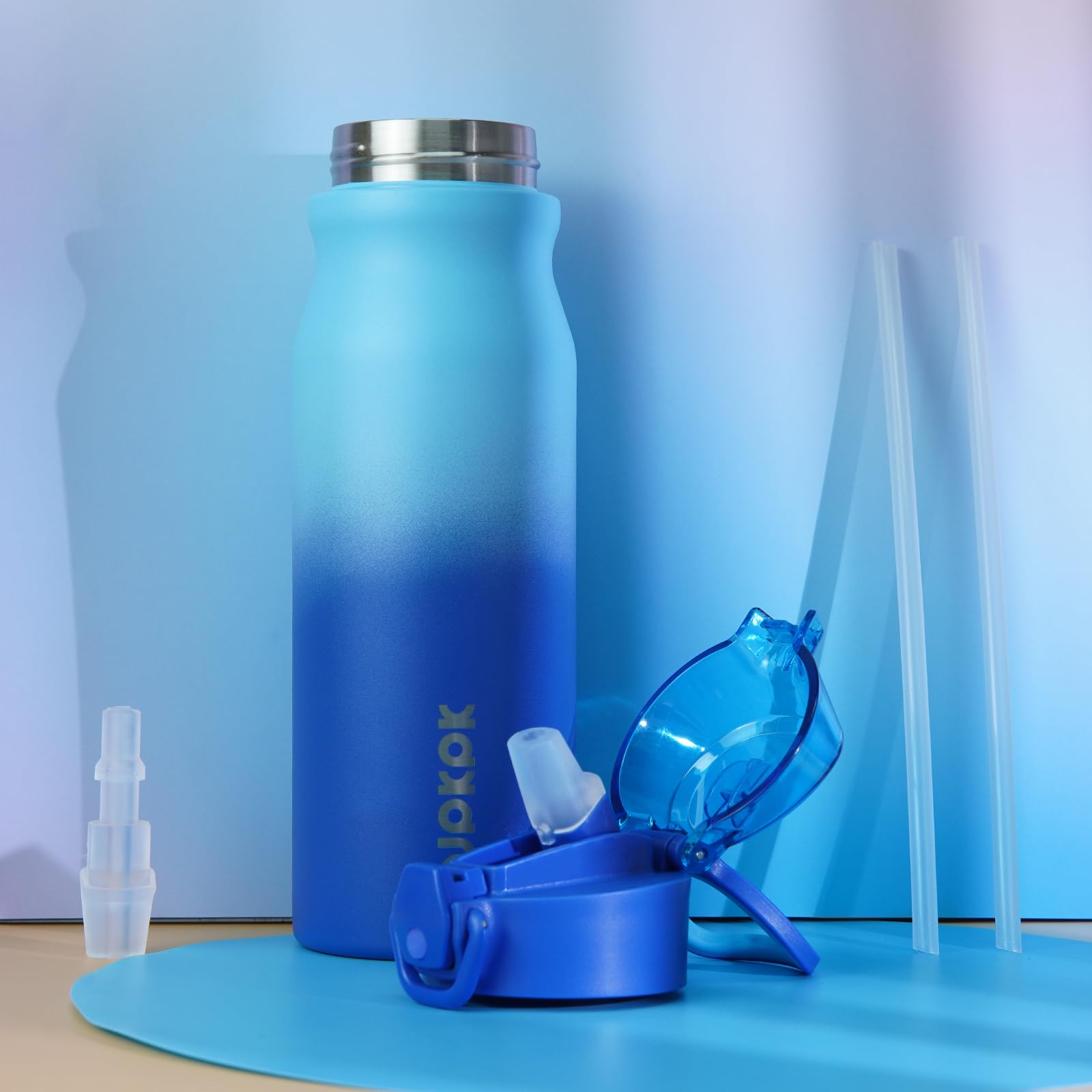 Foto 6 pulgar | Botella De Agua Aislante Bjpkpk De Acero Inoxidable De 750 Ml Con Pajita - Venta Internacional.