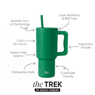 Foto 2 | Vaso Simple Modern Trek De 30 Onzas Con Asa Y Tapa Con Pajita - Venta Internacional.