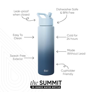 Foto 2 | Botella De Agua Simple Modern Summit De 30 Oz Con Aislamiento Al Vacío - Venta Internacional.