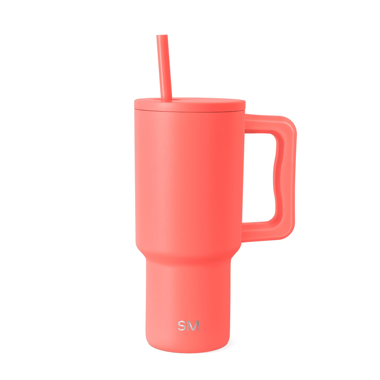 Vaso Simple Modern Trek De 30 Onzas Con Asa Y Tapa Con Pajita - Venta Internacional.