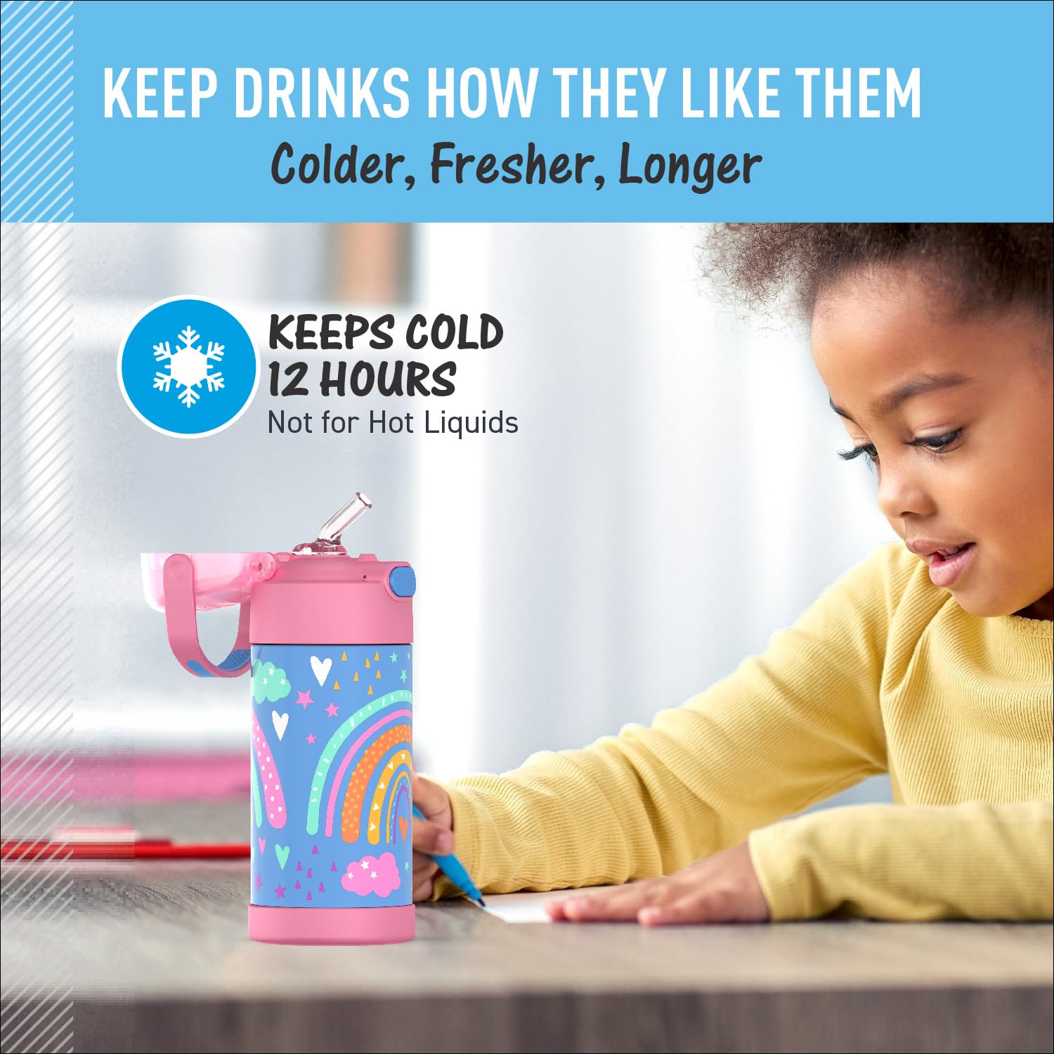 Foto 6 pulgar | Botella De Agua Thermos Funtainer 350 Ml Para Niños De Acero Inoxidable - Venta Internacional.
