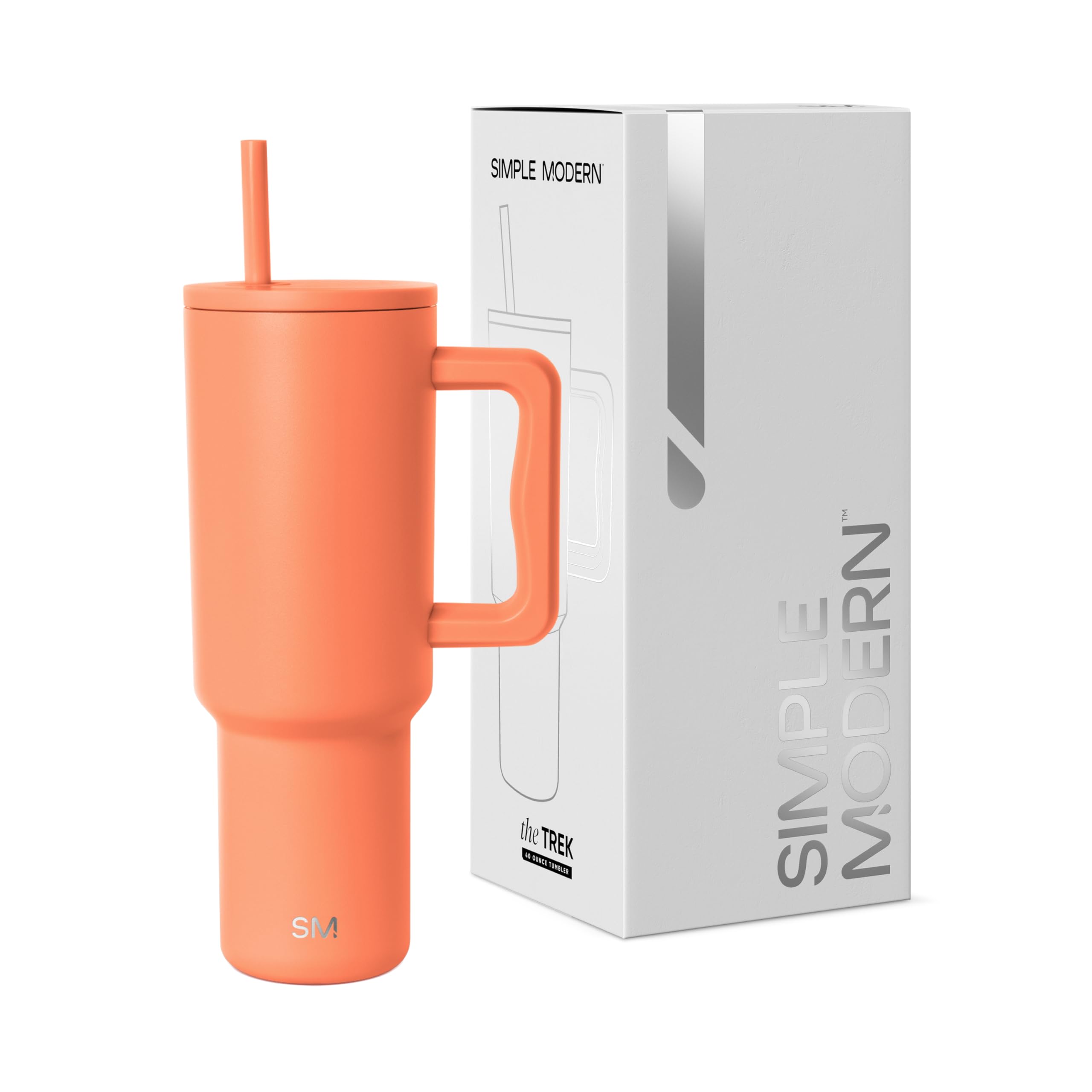 Vaso Simple Modern Trek De 1,2 L Con Asa Y Tapa Con Pajita - Venta Internacional.