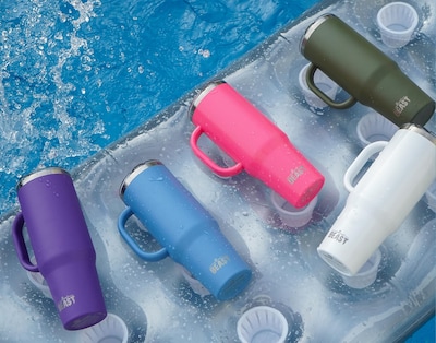 Foto 6 | Termo de Acero Inoxidable Tumbler Greens Steel Beast 1250 ml Rosa - Venta Internacional
