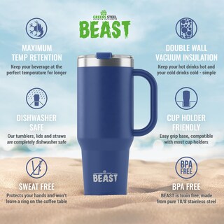 Foto 4 | Termo Greens Steel Beast de Acero Inoxidable con Aislamiento al Vacío de 1,5 L - Venta Internacional