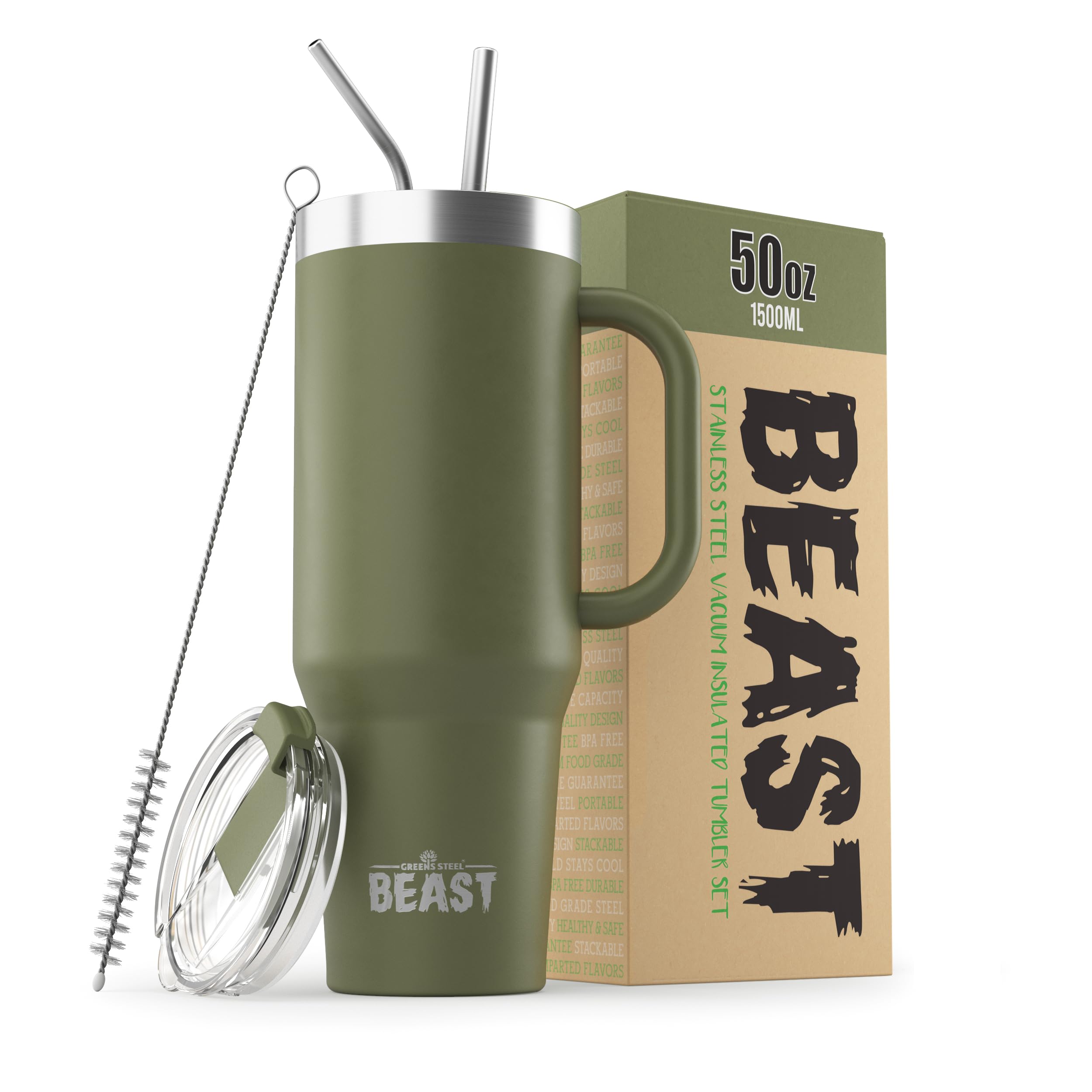 Foto 2 pulgar | Termo Greens Steel Beast de Acero Inoxidable con Aislamiento al Vacío 1,5 L - Venta Internacional