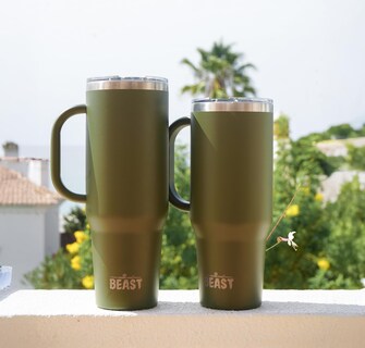Foto 6 | Termo Greens Steel Beast de Acero Inoxidable 1250 ml Verde Militar - Venta Internacional